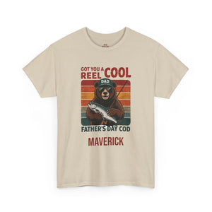 Personalized Reel Cool Dad T-Shirt – Funny Fishing Father's Day Tee