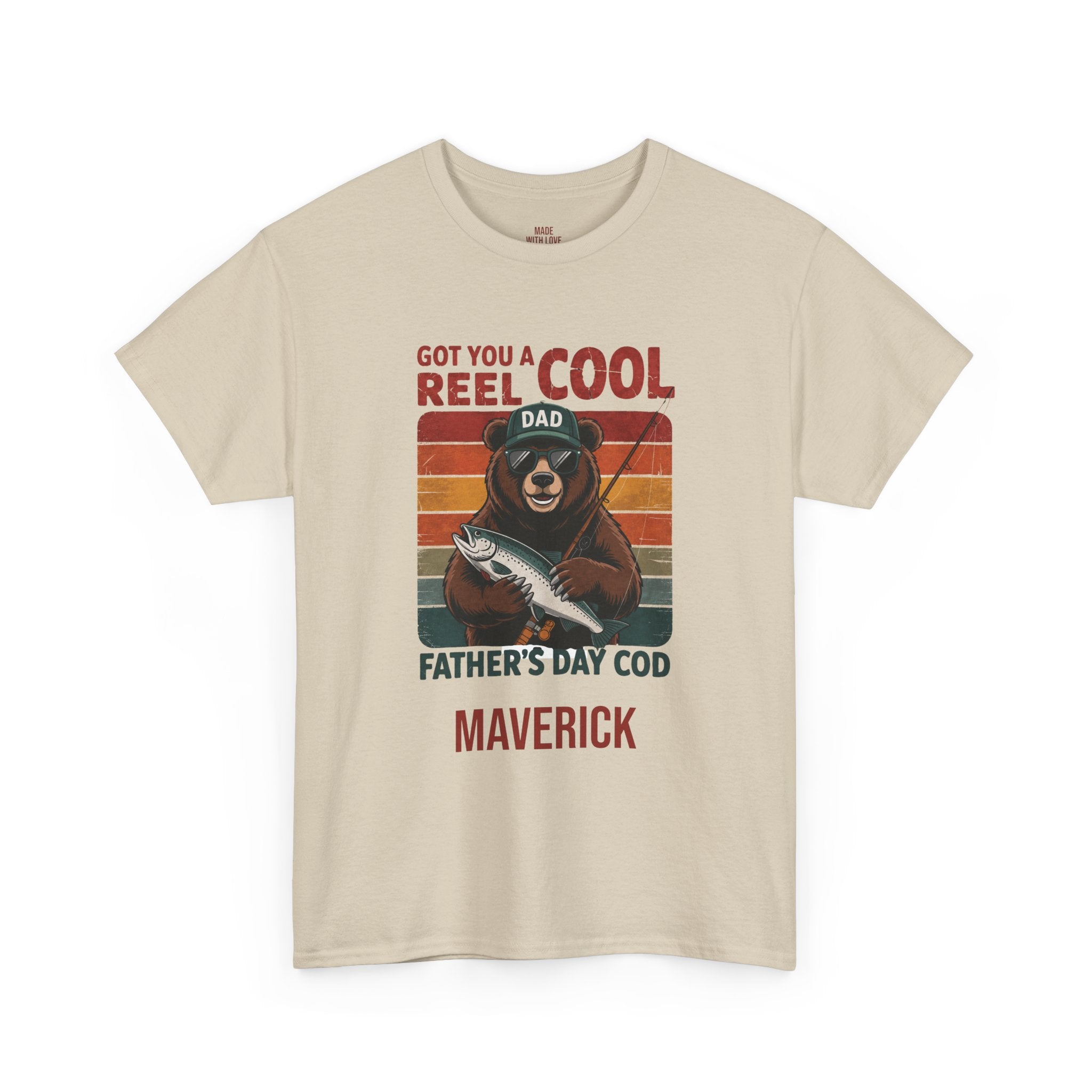 Personalized Reel Cool Dad T-Shirt – Funny Fishing Father's Day Tee