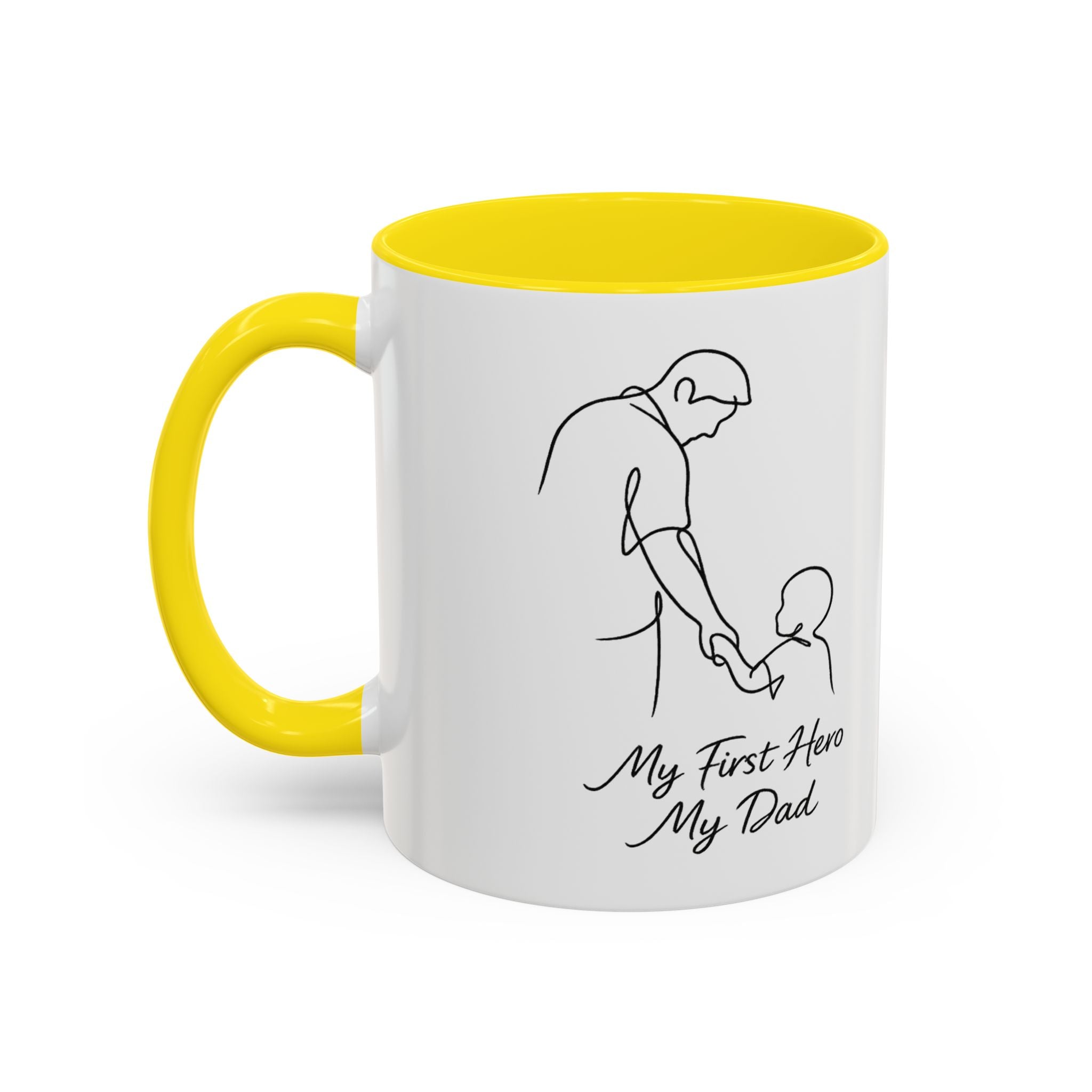 "My First Hero, My Dad" Minimalist Mug – Father's Day