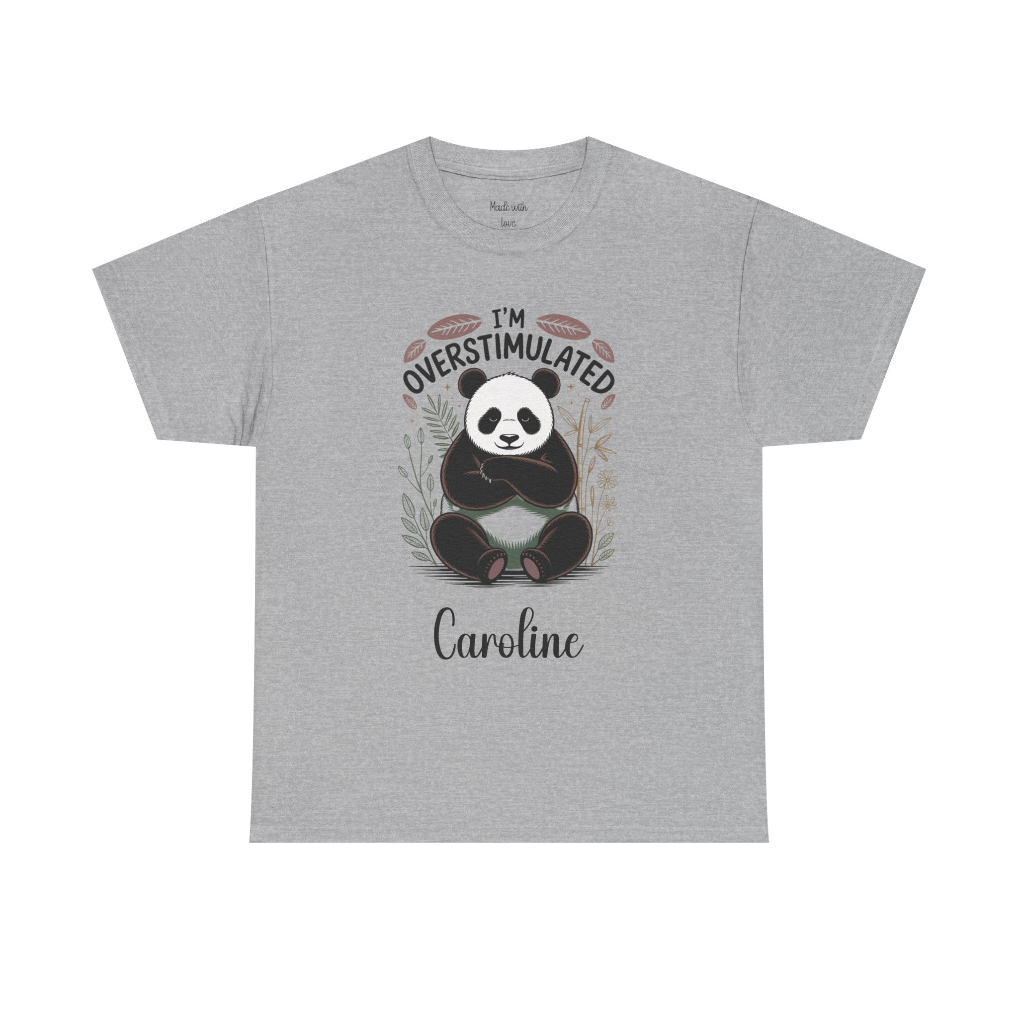 Personalized I'm Overstimulated T-Shirt – Funny Panda Mom Tee