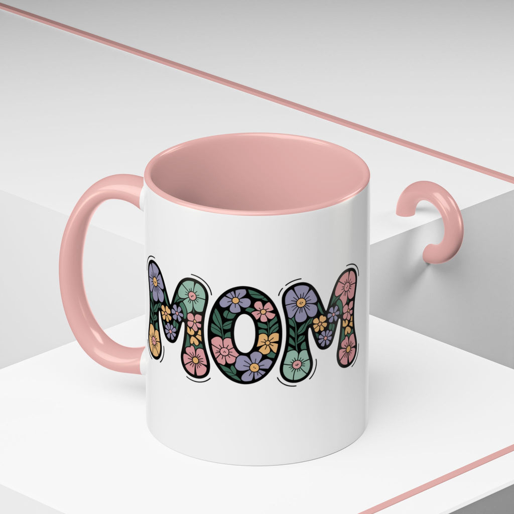 "Mom" Floral Lettering Mug – Mother's Day Mug