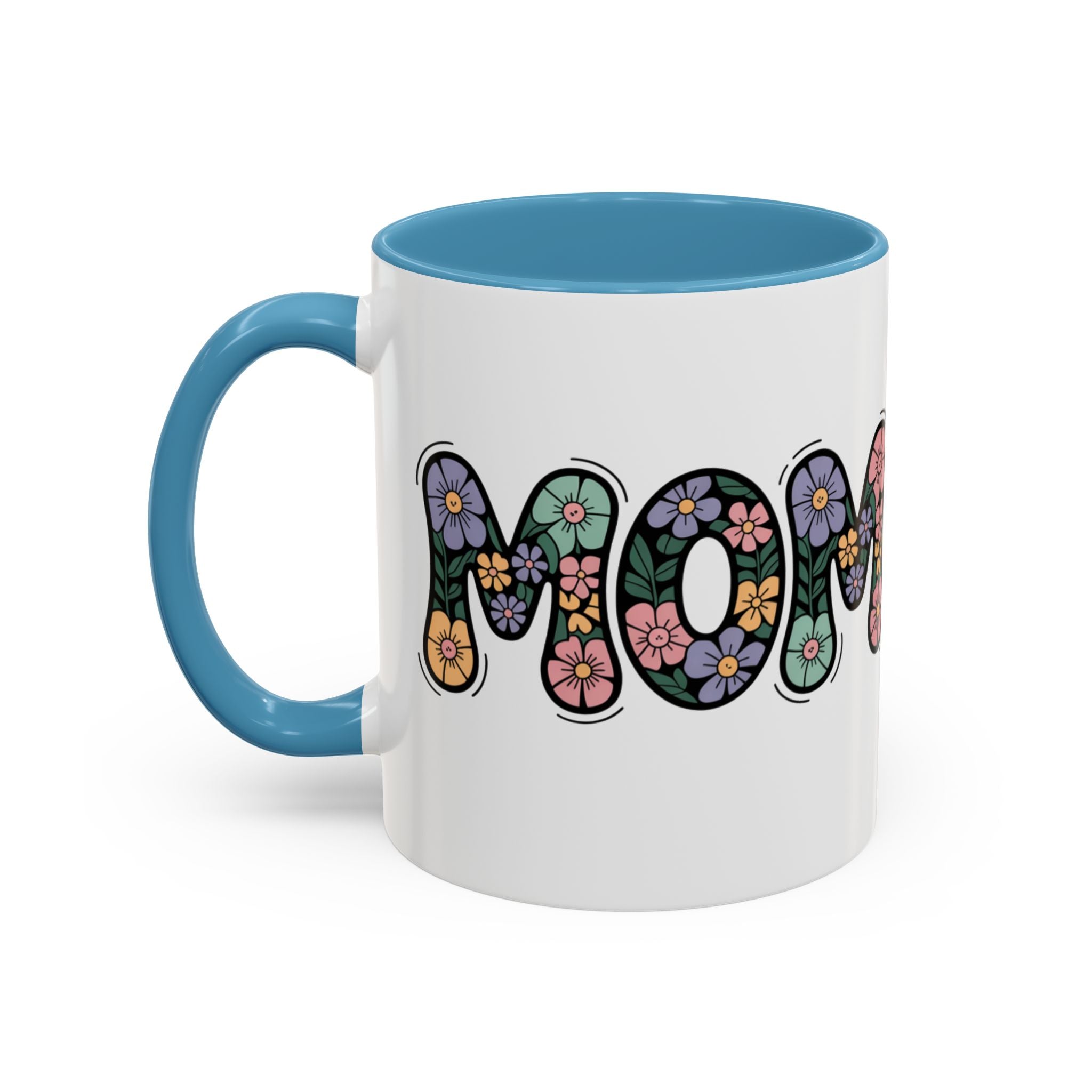 "Mom" Floral Lettering Mug – Mother's Day Mug