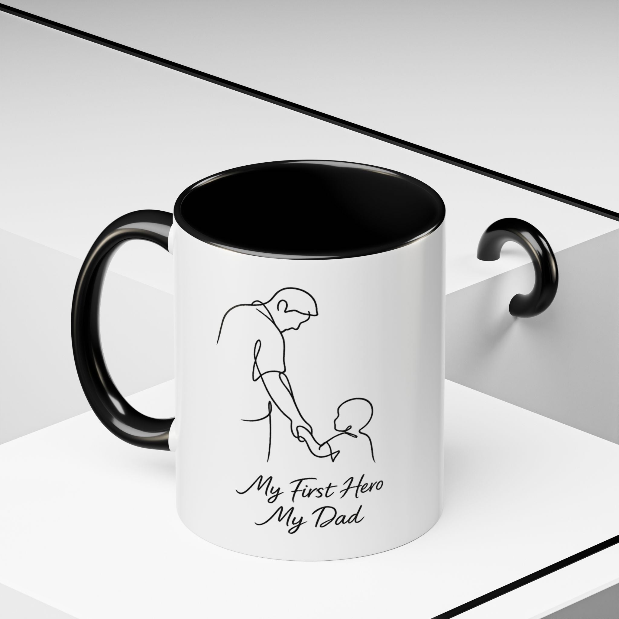 "My First Hero, My Dad" Minimalist Mug – Father's Day