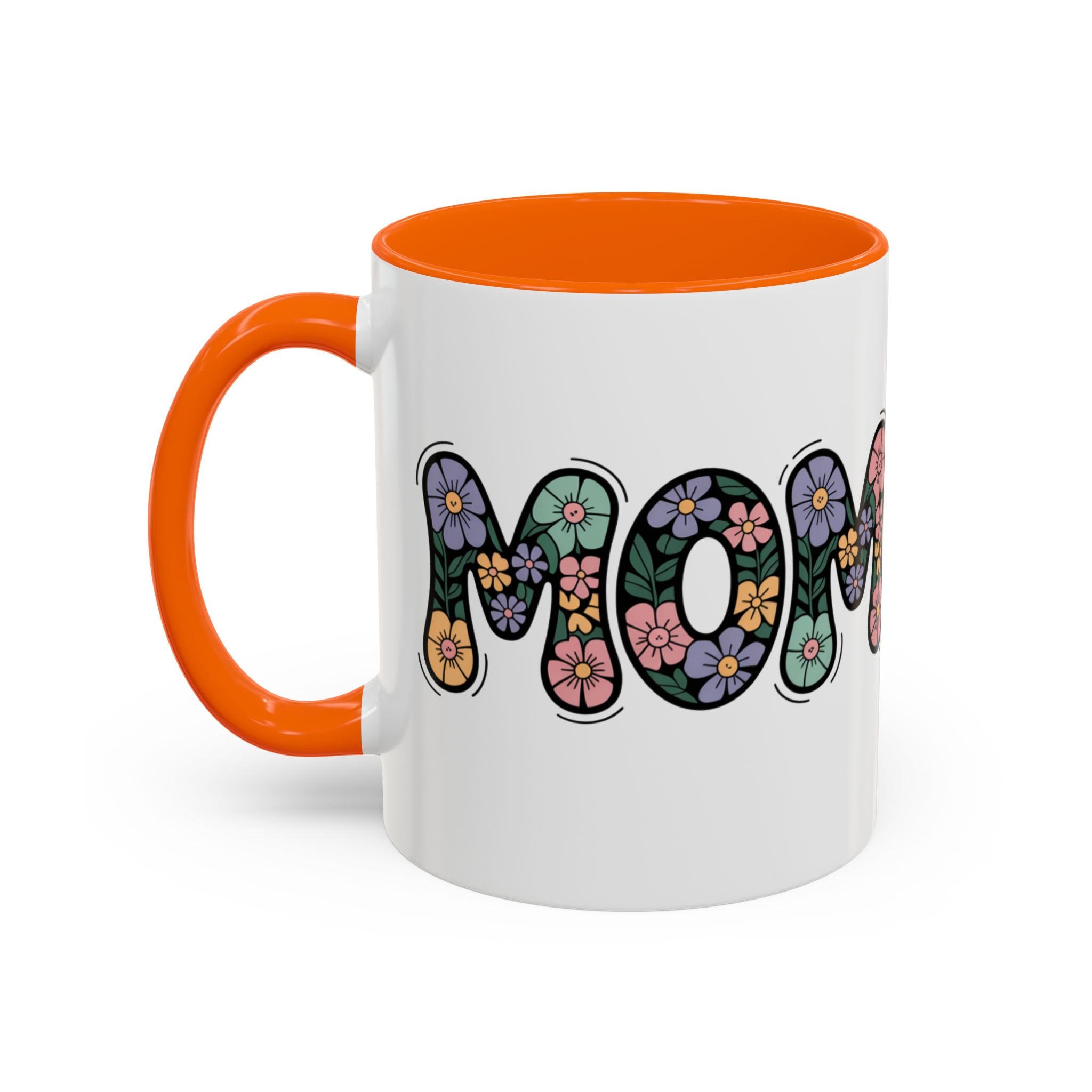 "Mom" Floral Lettering Mug – Mother's Day Mug