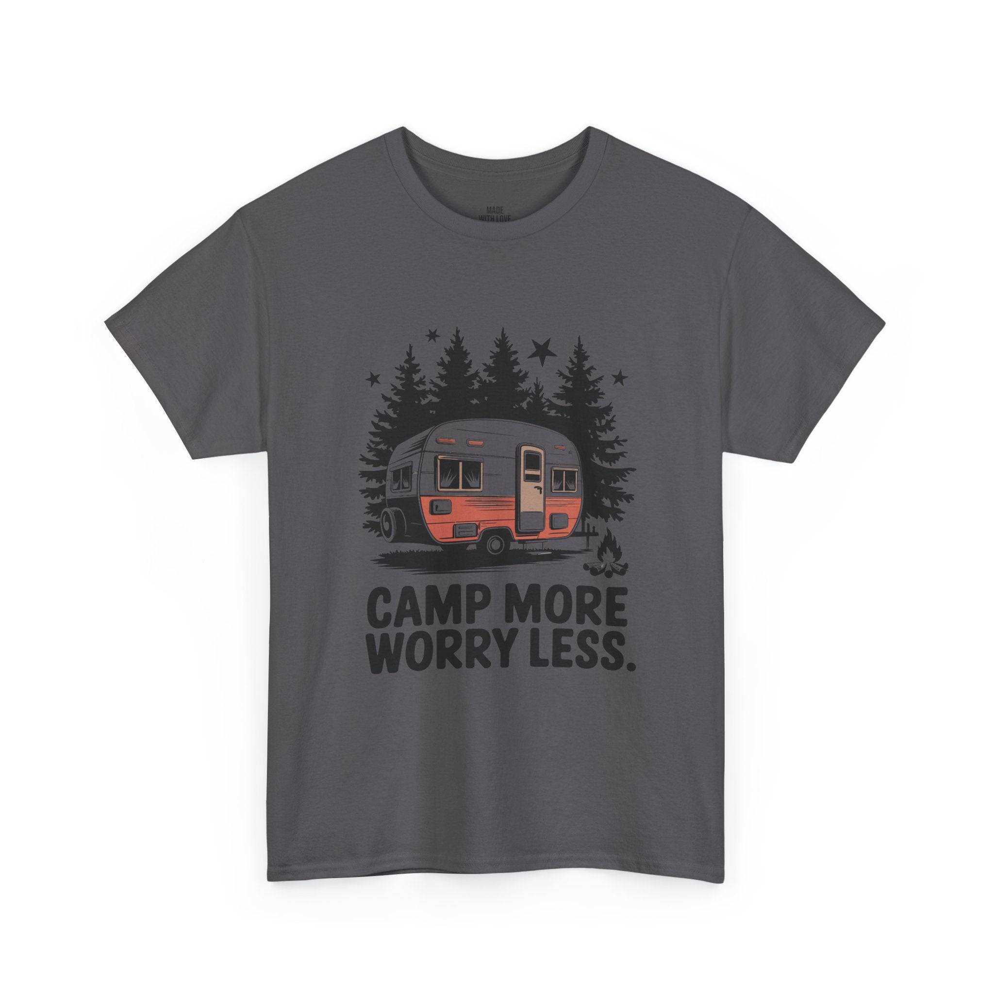 Personalized Camp More Worry Less T-Shirt – Retro Camper Tee
