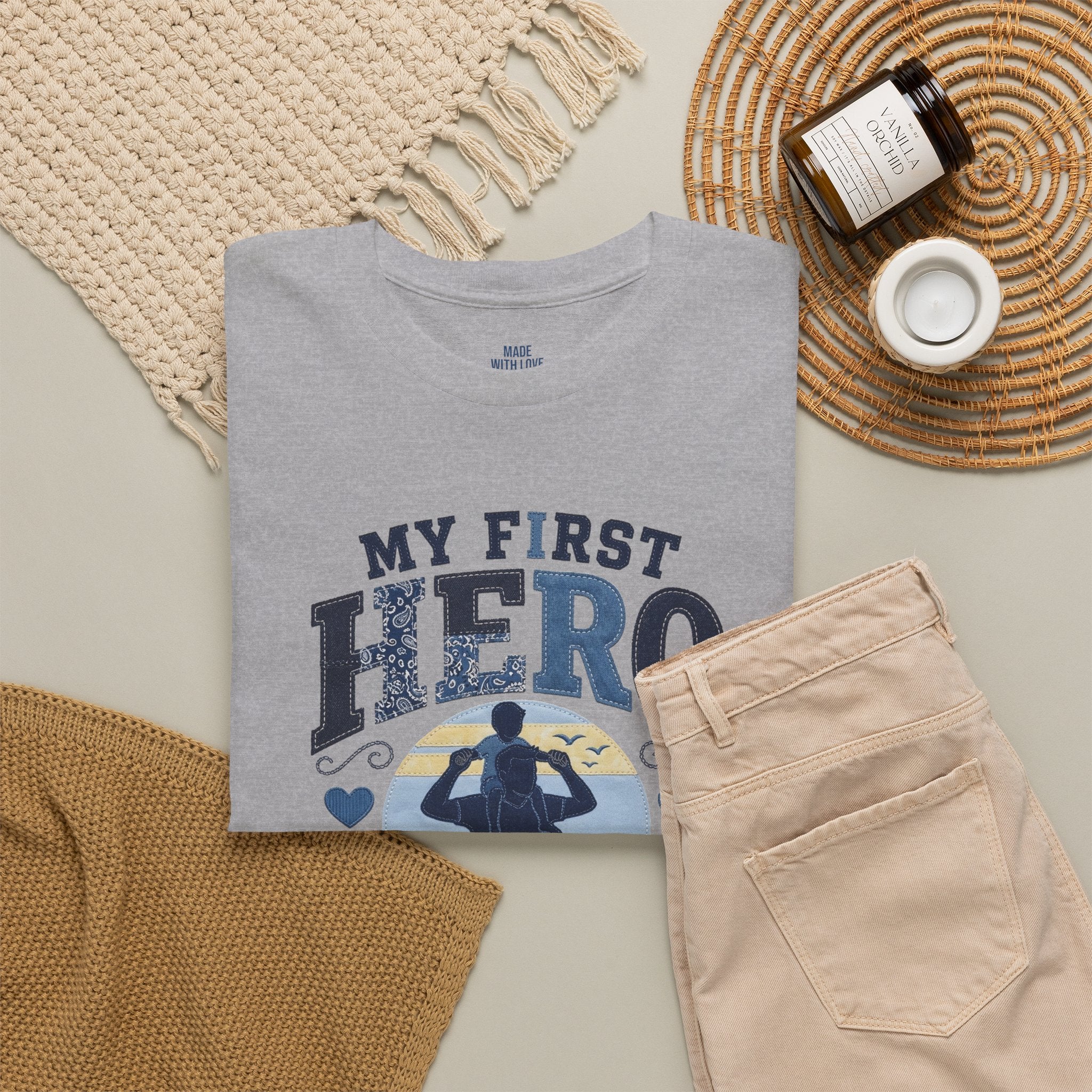 Personalized Dad T-Shirt – My First Hero My Forever Dad Tee
