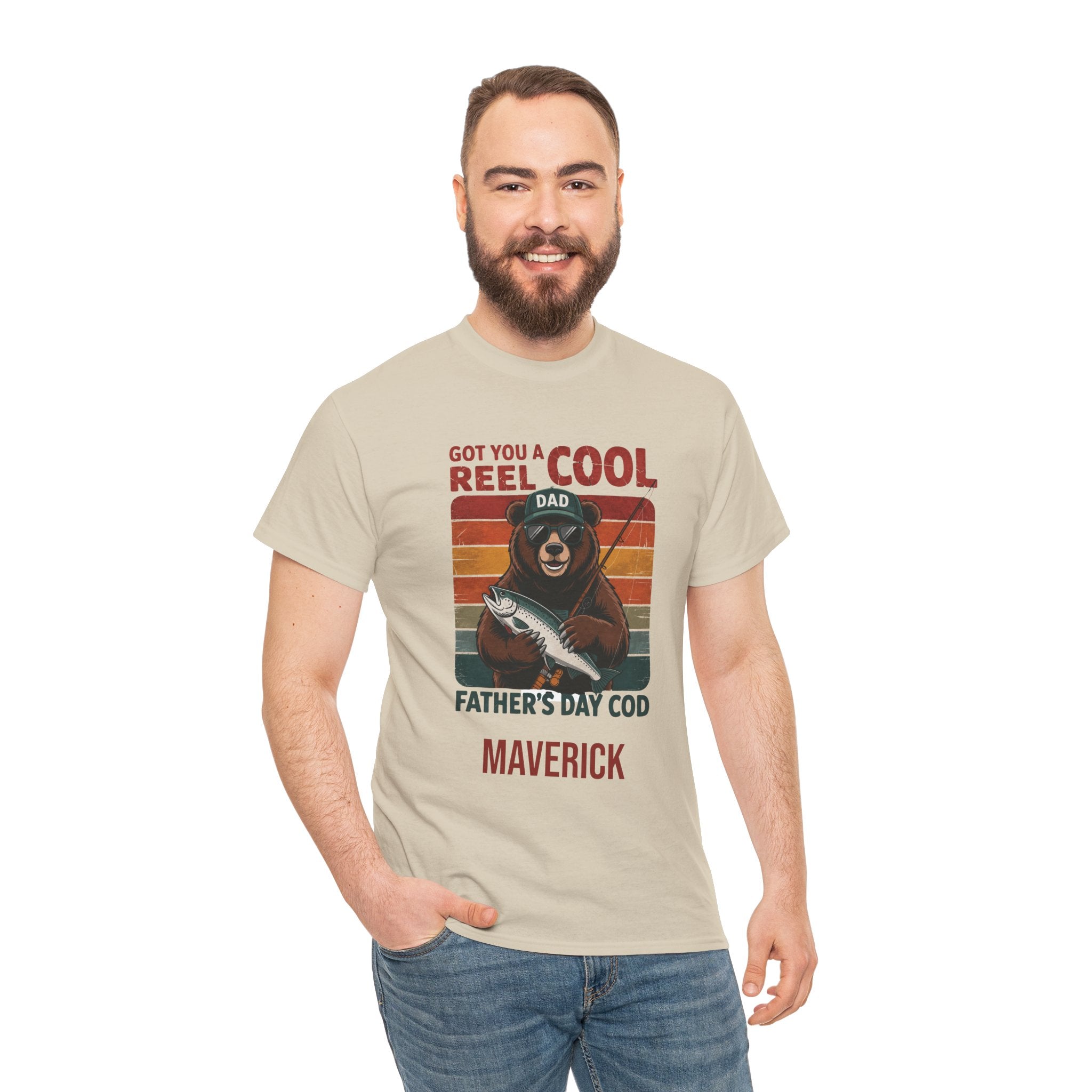 Personalized Reel Cool Dad T-Shirt – Funny Fishing Father's Day Tee