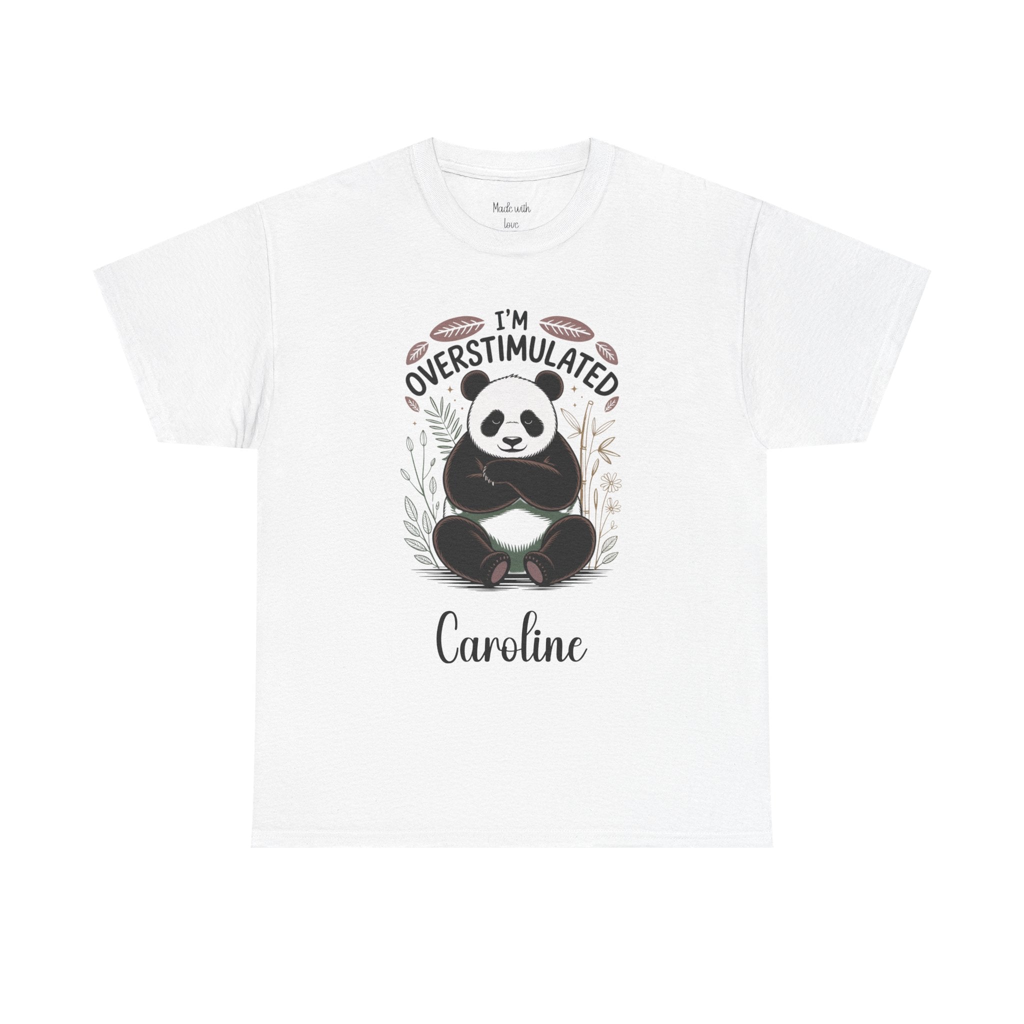 Personalized I'm Overstimulated T-Shirt – Funny Panda Mom Tee