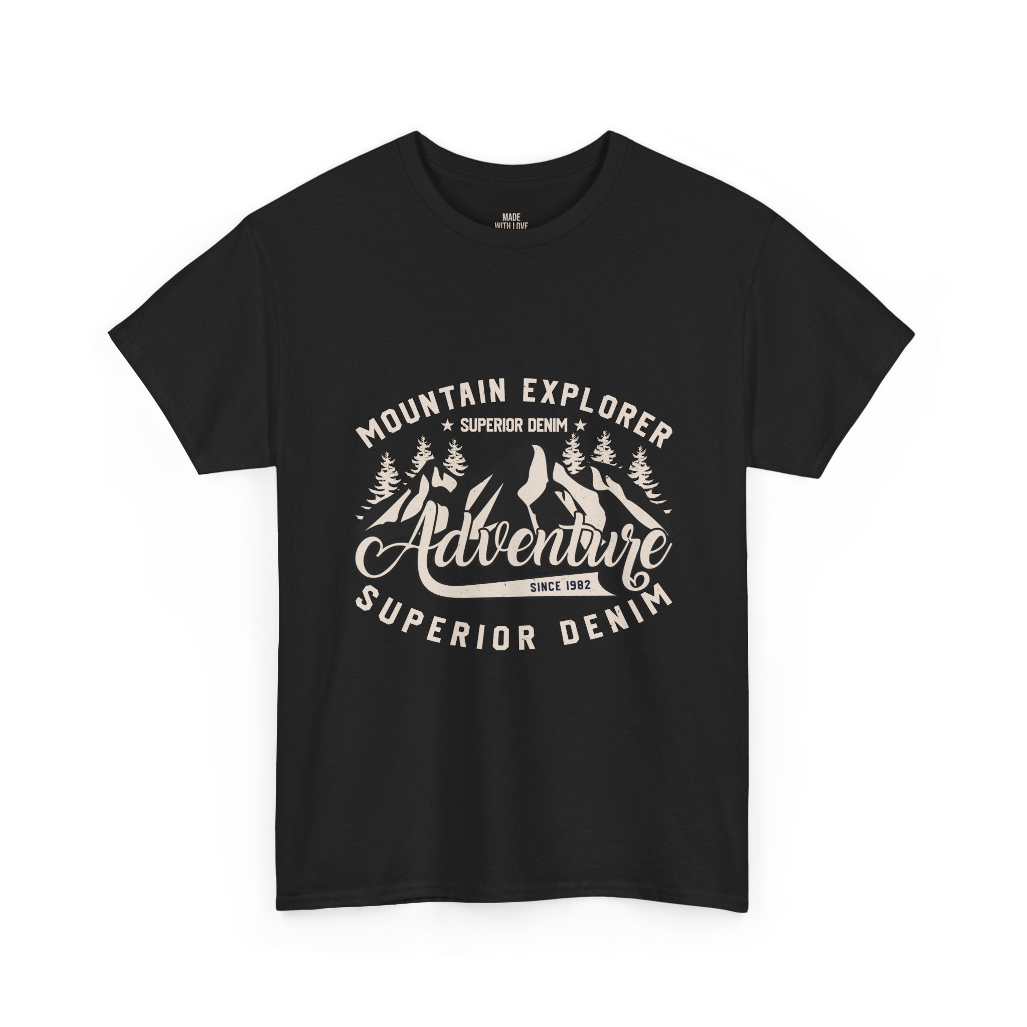 Personalized Mountain Explorer T-Shirt – Superior Denim Adventure Tee