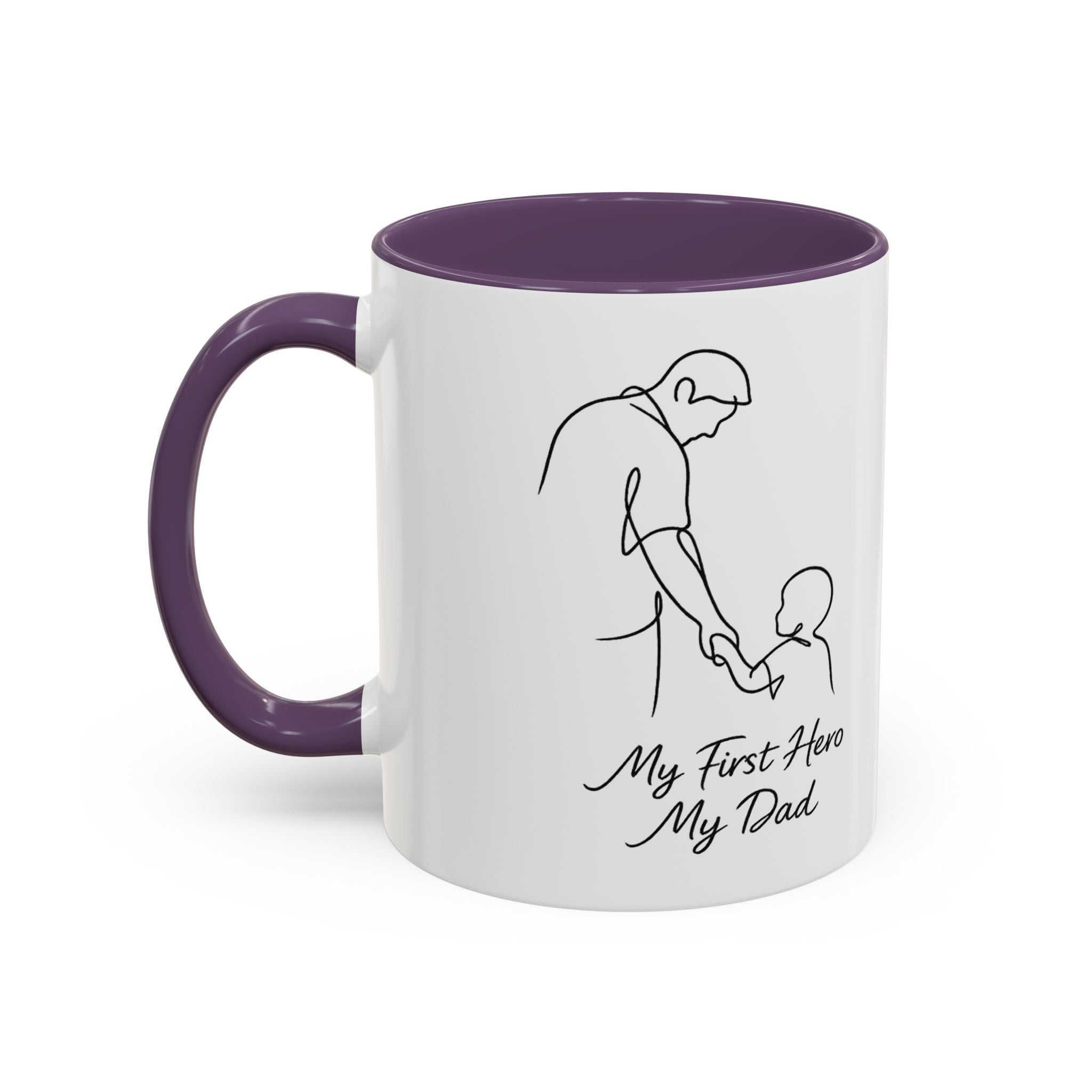"My First Hero, My Dad" Minimalist Mug – Father's Day