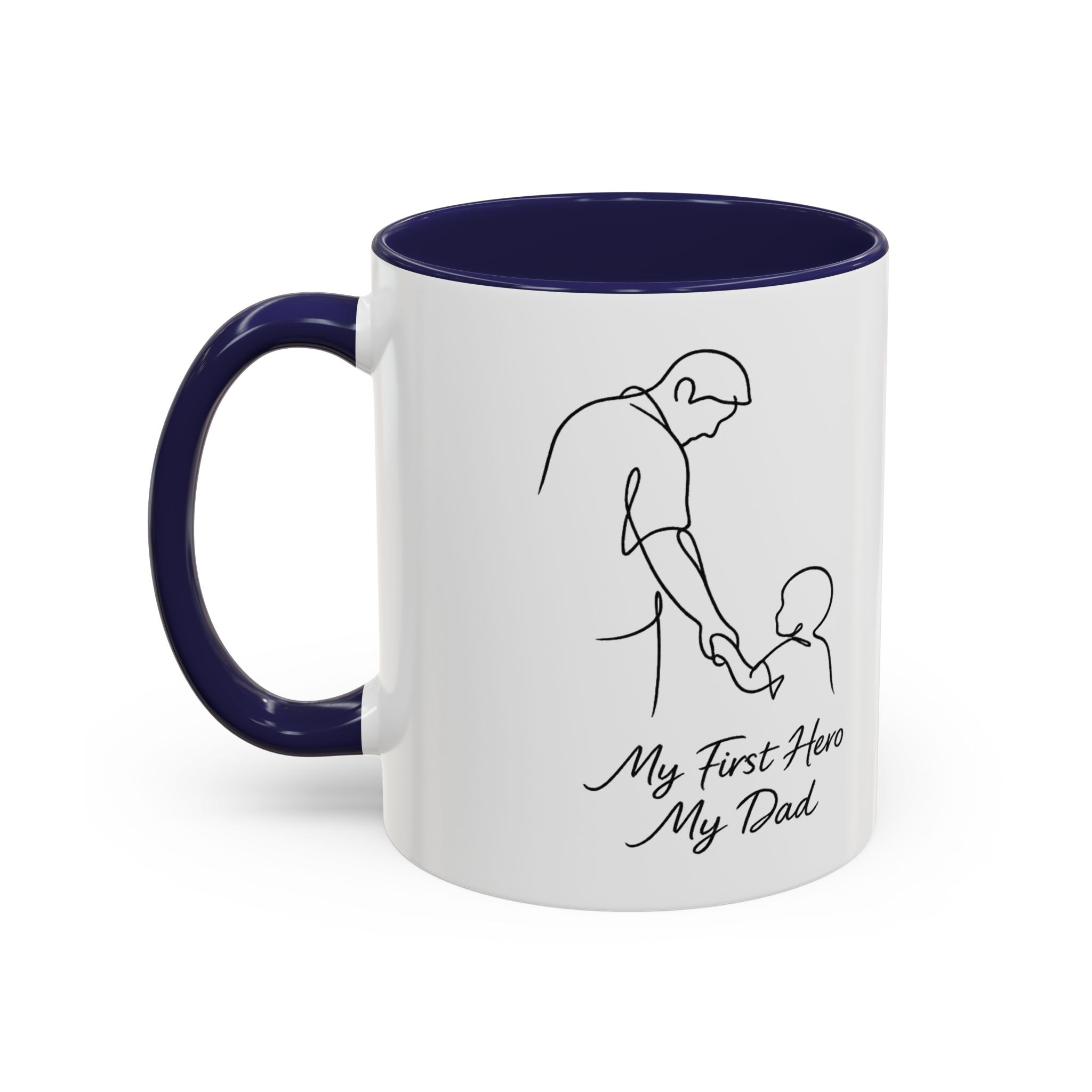 "My First Hero, My Dad" Minimalist Mug – Father's Day