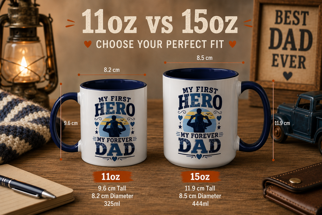 "My First Hero, My Forever Dad" Mug – Father's Day Mug