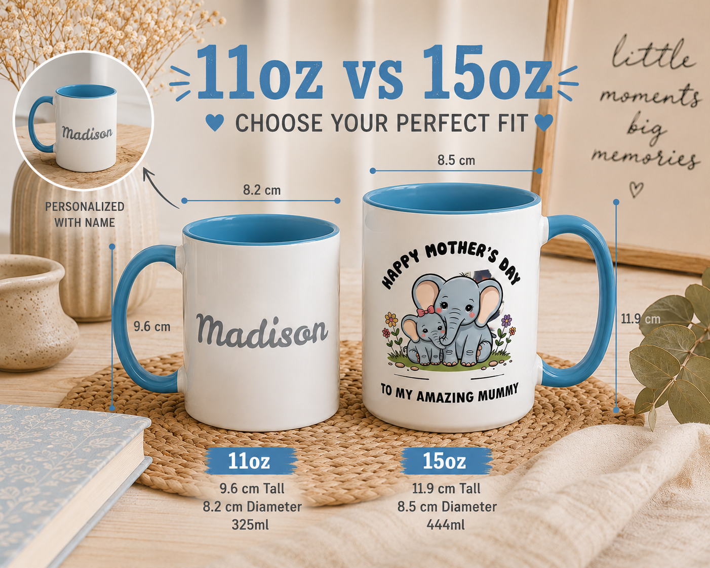 "Amazing Mummy" Mug – Mother's Day Elephant Mug