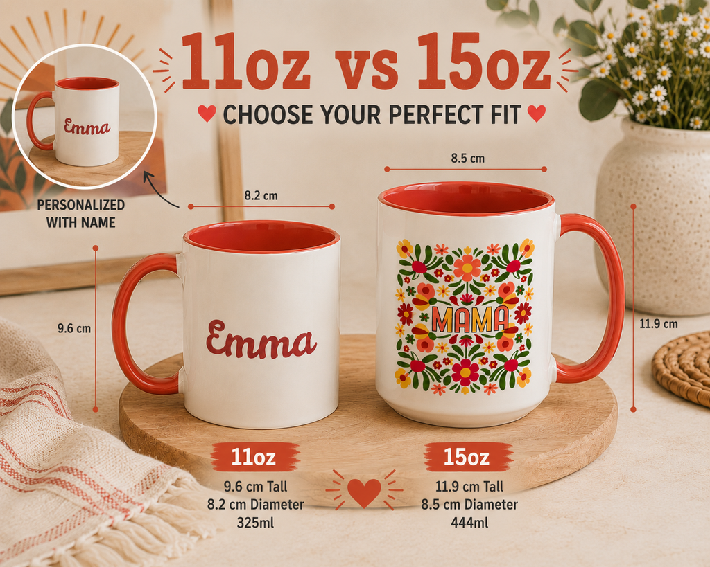 "Mama" Folk Floral Mug – Mother's Day Mug
