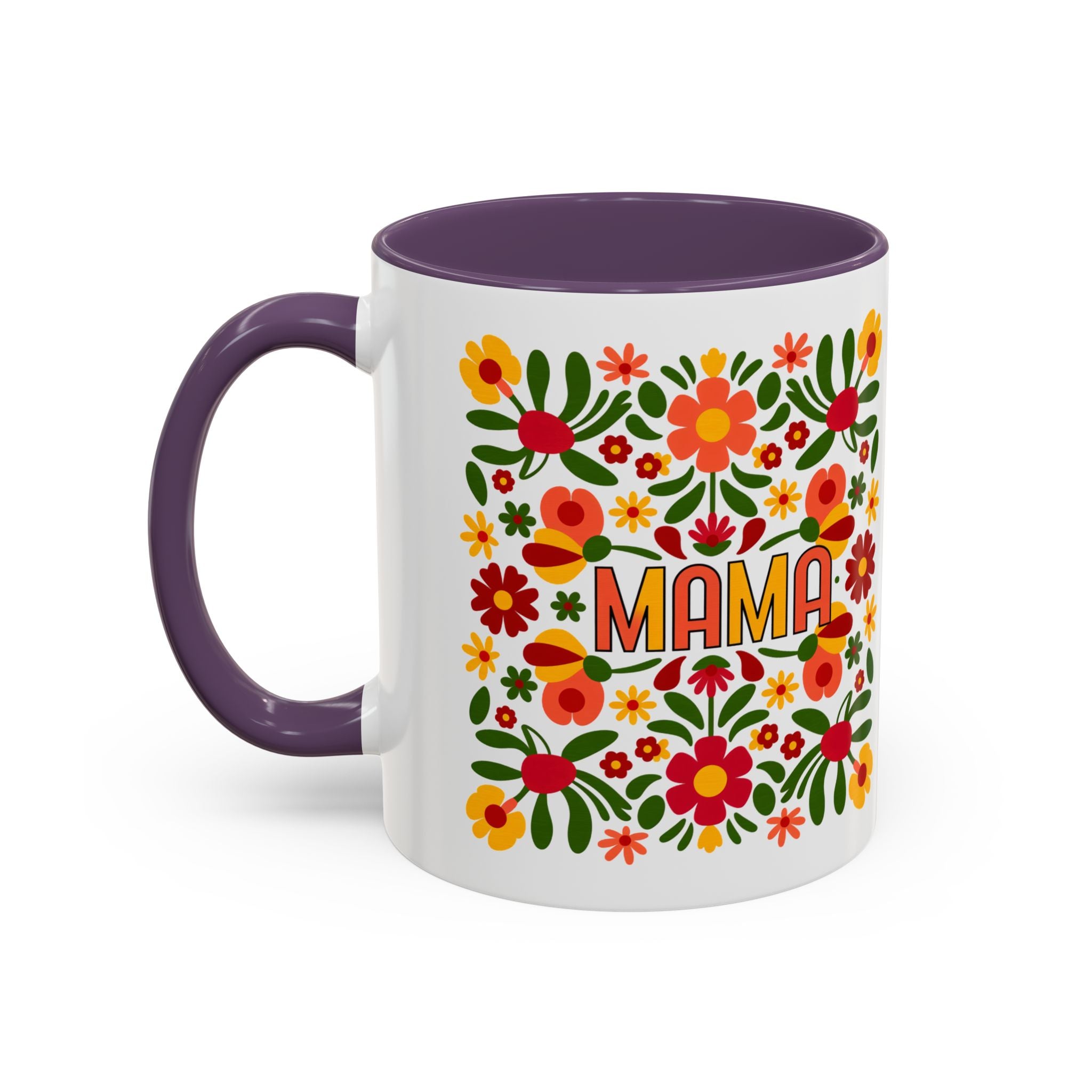 "Mama" Folk Floral Mug – Mother's Day Mug