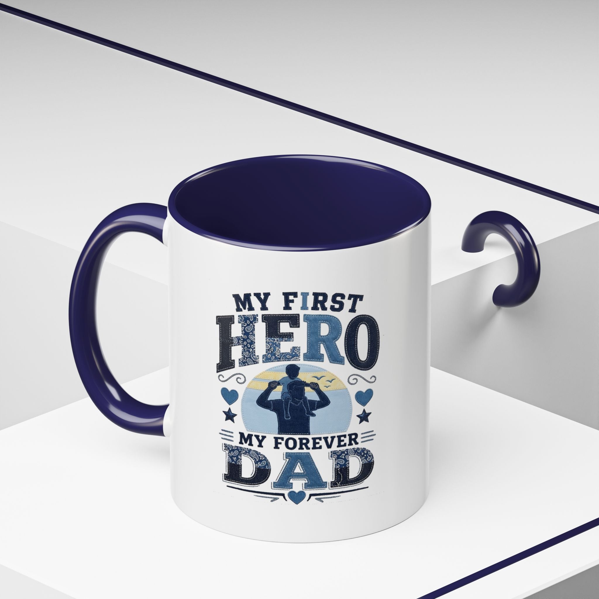 "My First Hero, My Forever Dad" Mug – Father's Day Mug