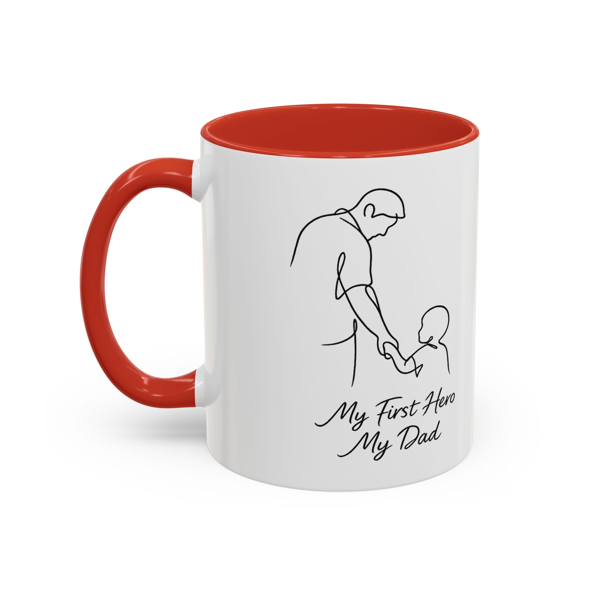 "My First Hero, My Dad" Minimalist Mug – Father's Day