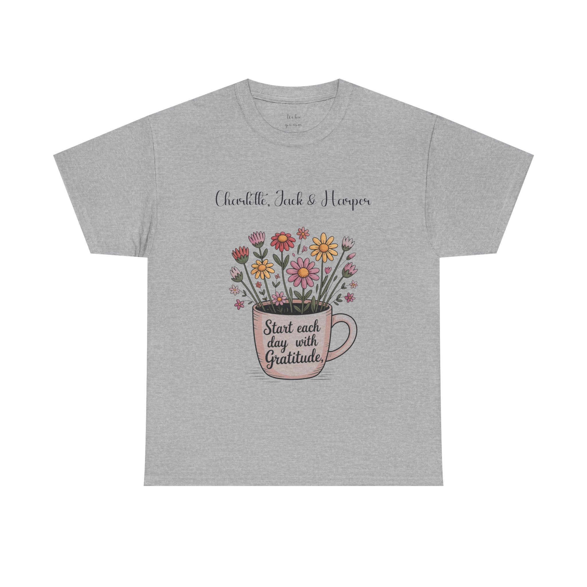 Personalized Gratitude T-Shirt – Start Each Day with Gratitude Tee