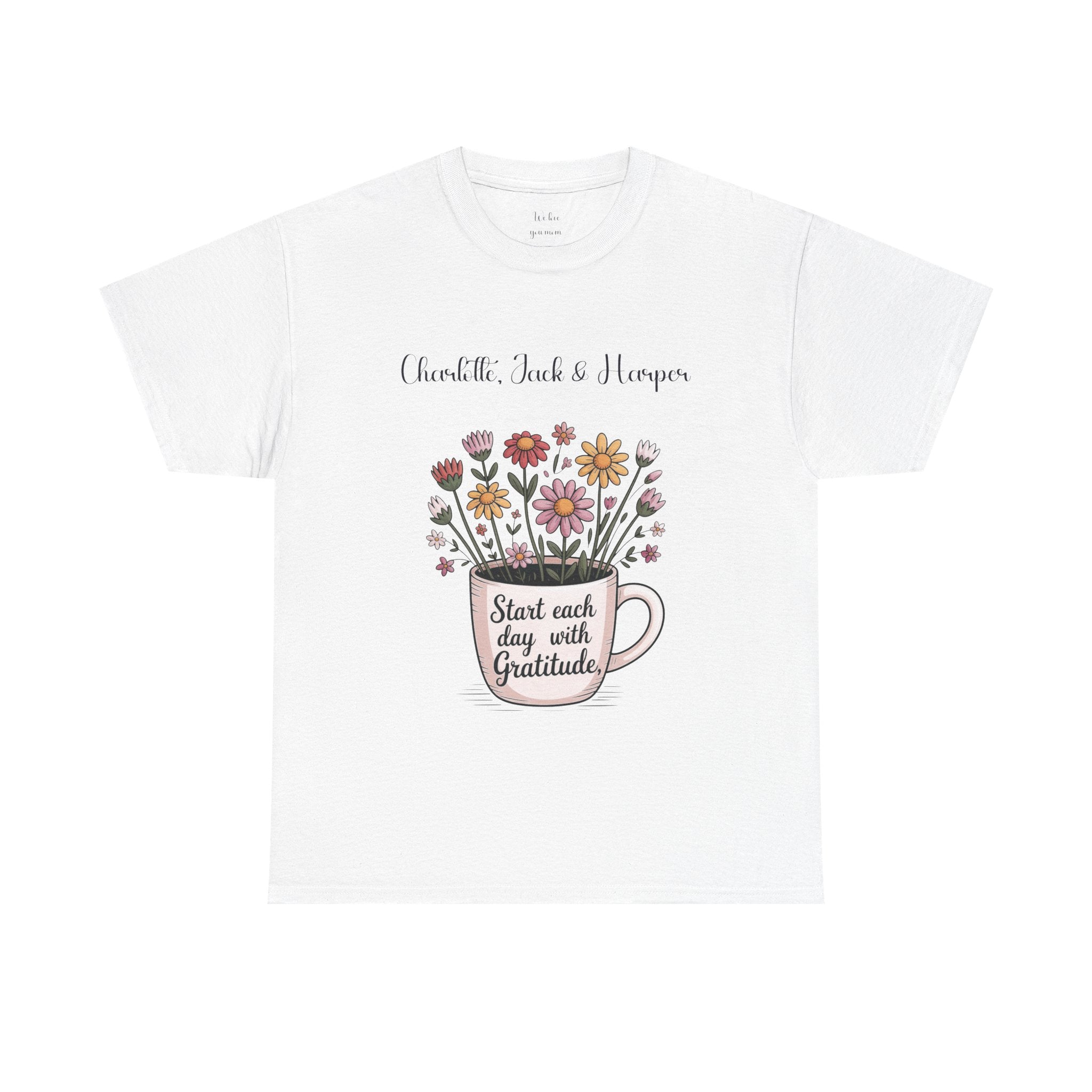 Personalized Gratitude T-Shirt – Start Each Day with Gratitude Tee
