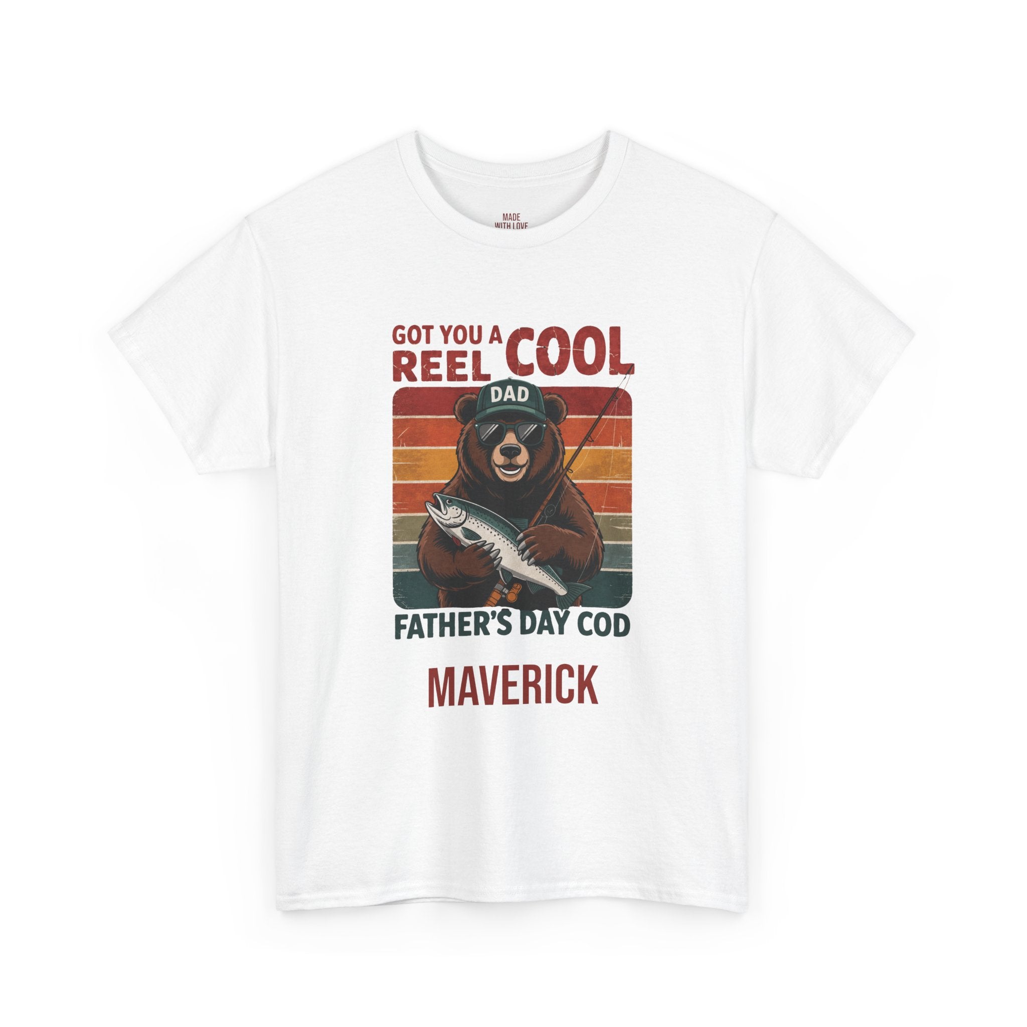 Personalized Reel Cool Dad T-Shirt – Funny Fishing Father's Day Tee