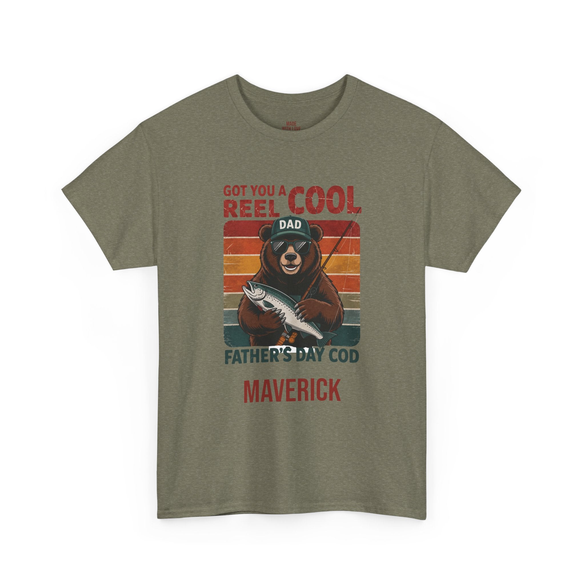 Personalized Reel Cool Dad T-Shirt – Funny Fishing Father's Day Tee