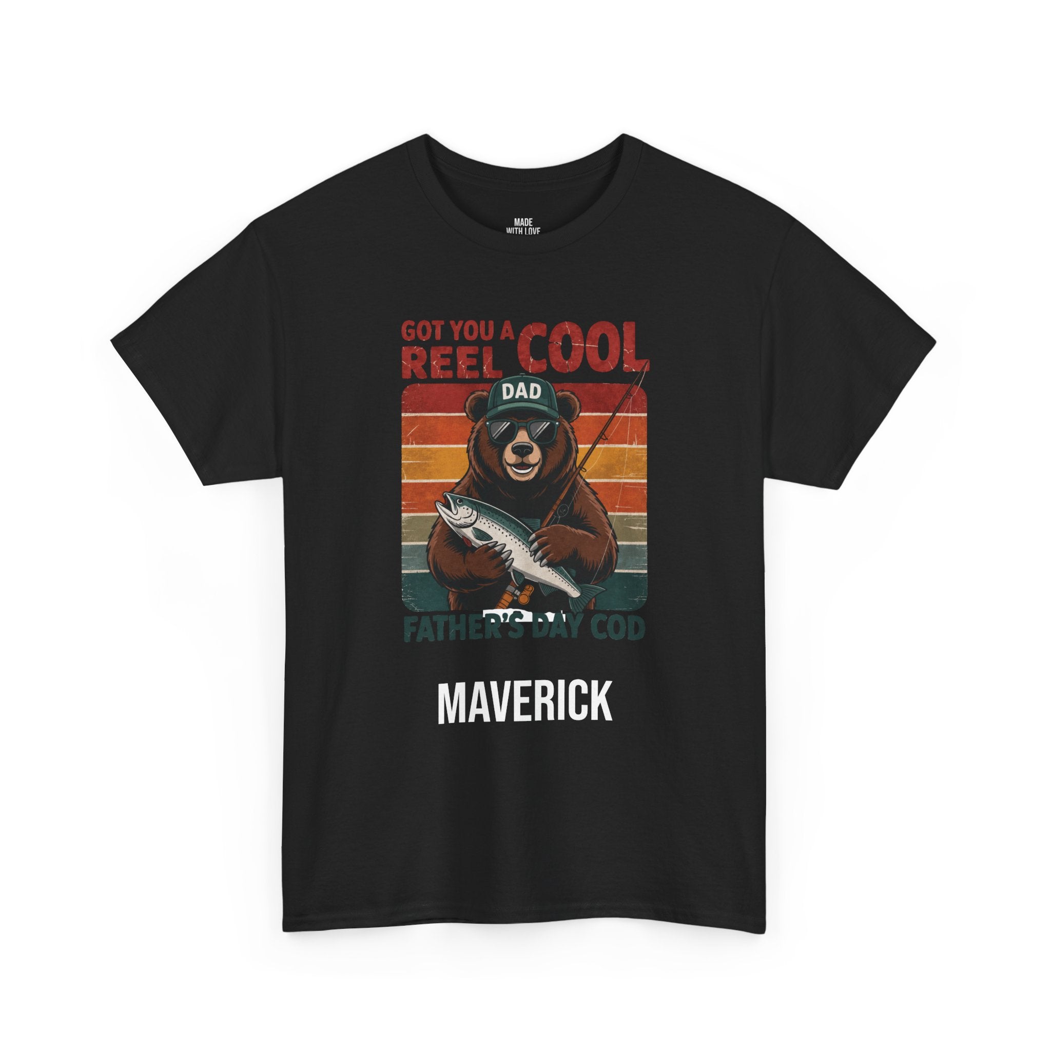 Personalized Reel Cool Dad T-Shirt – Funny Fishing Father's Day Tee