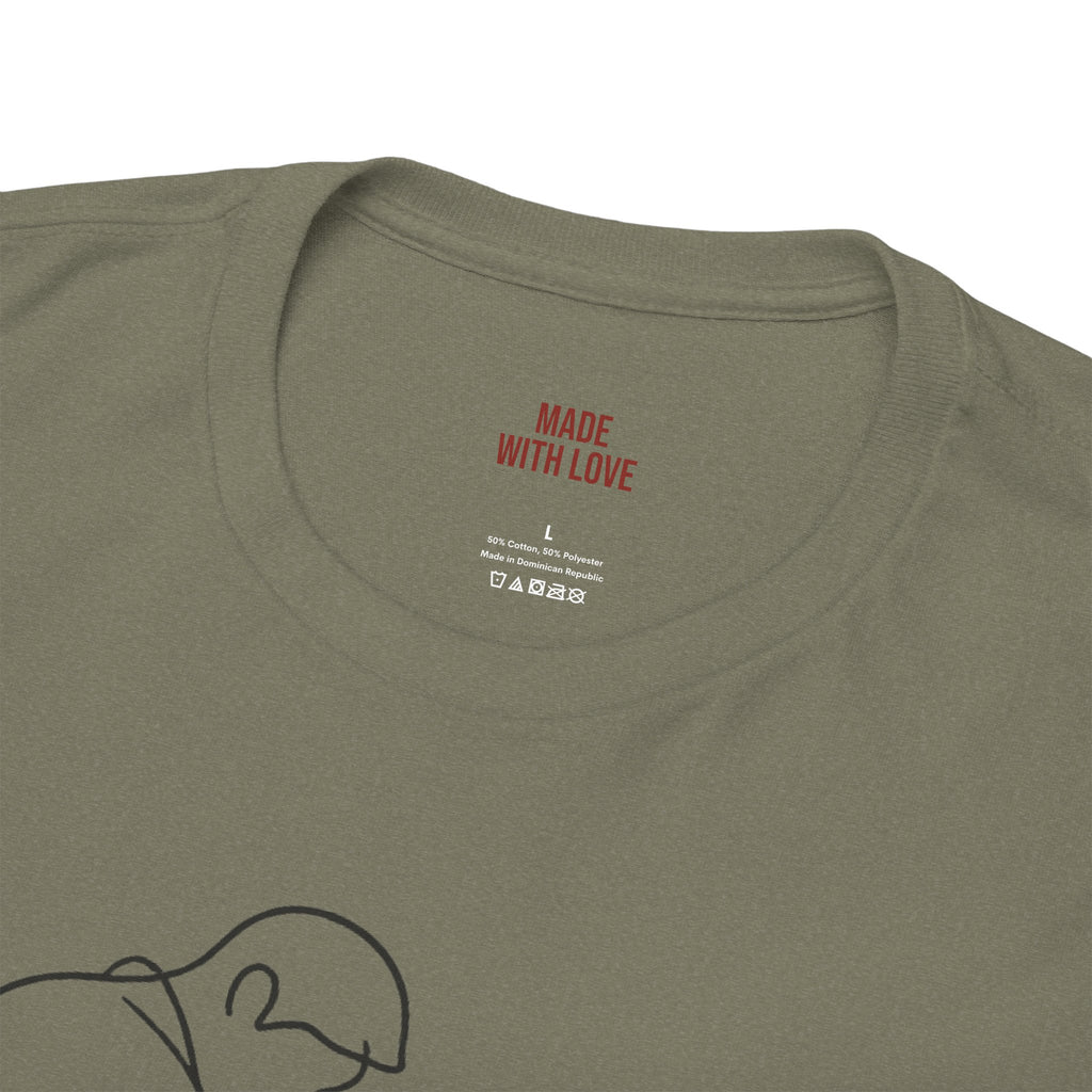 Personalized Dad T-Shirt – My First Hero My Dad Line Art Tee