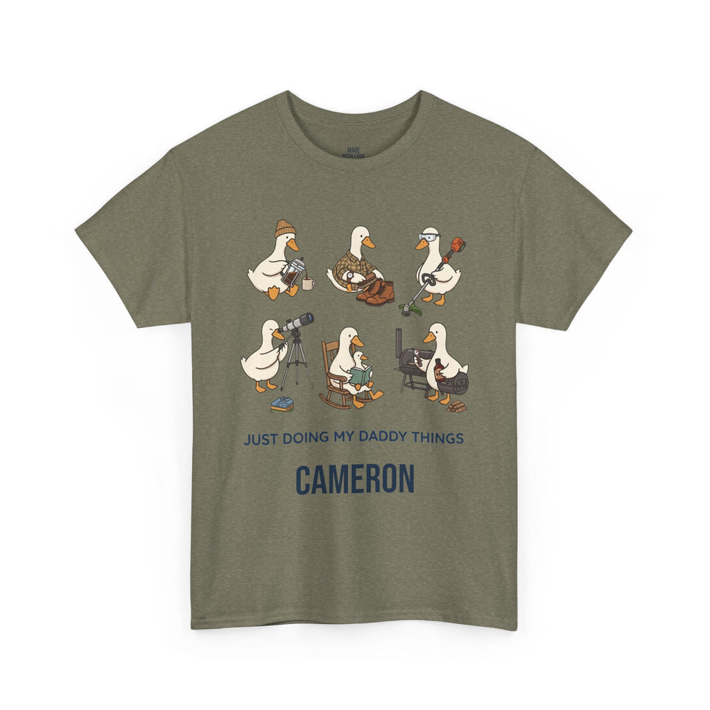 Personalized Just Doing My Daddy Things t-shirt with Christopher on the front