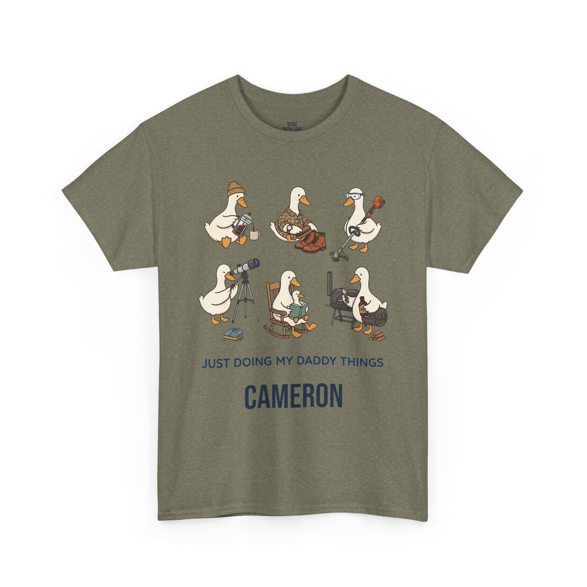 Personalized Just Doing My Daddy Things t-shirt with Christopher on the front