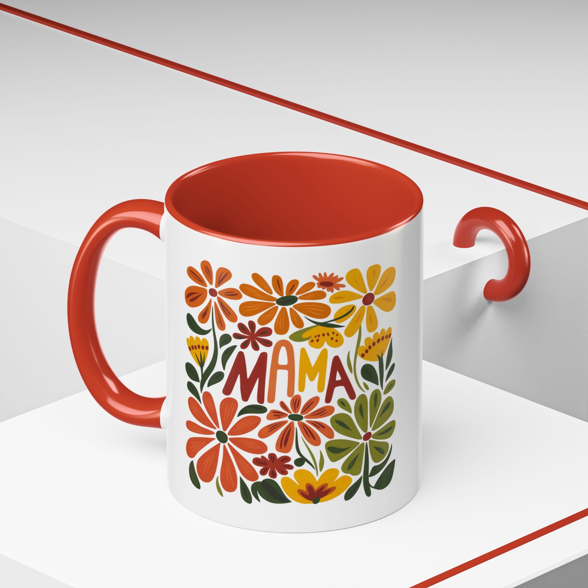 "Mama" Retro Floral Mug – Mother's Day Mug