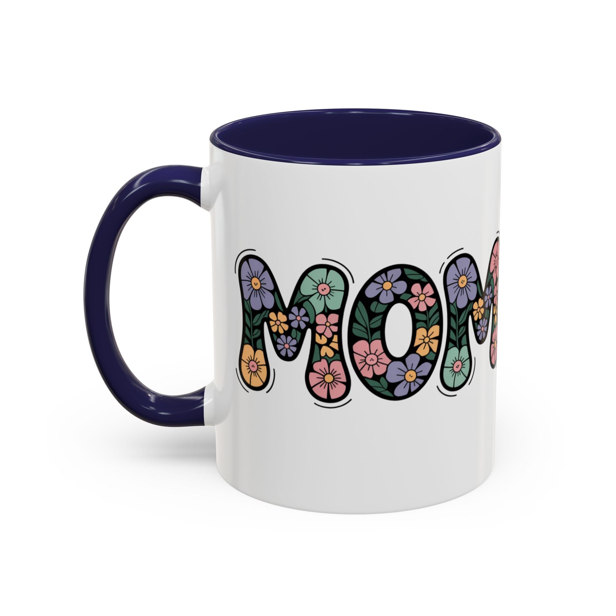 "Mom" Floral Lettering Mug – Mother's Day Mug
