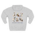 Back view of a light grey personalized(name) hoodie printed with "Just Doing My Daddy Things" and embroidered with "Christopher". Special gift for him.