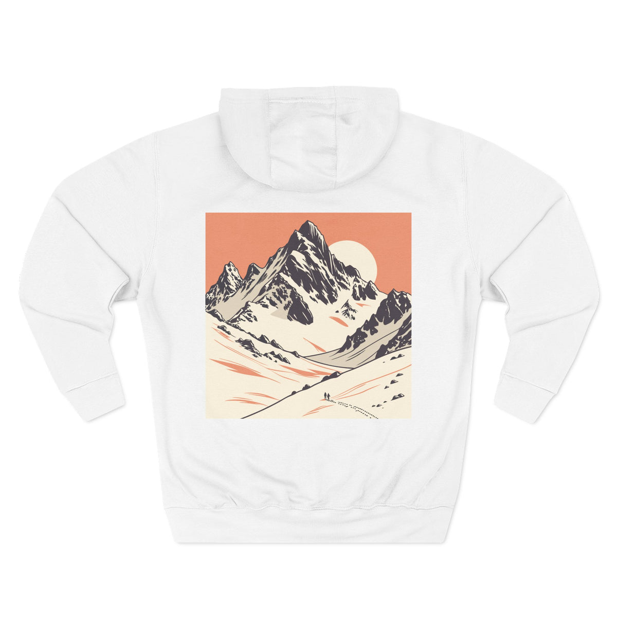 Personalized Orange Mountain Hoodie for Him