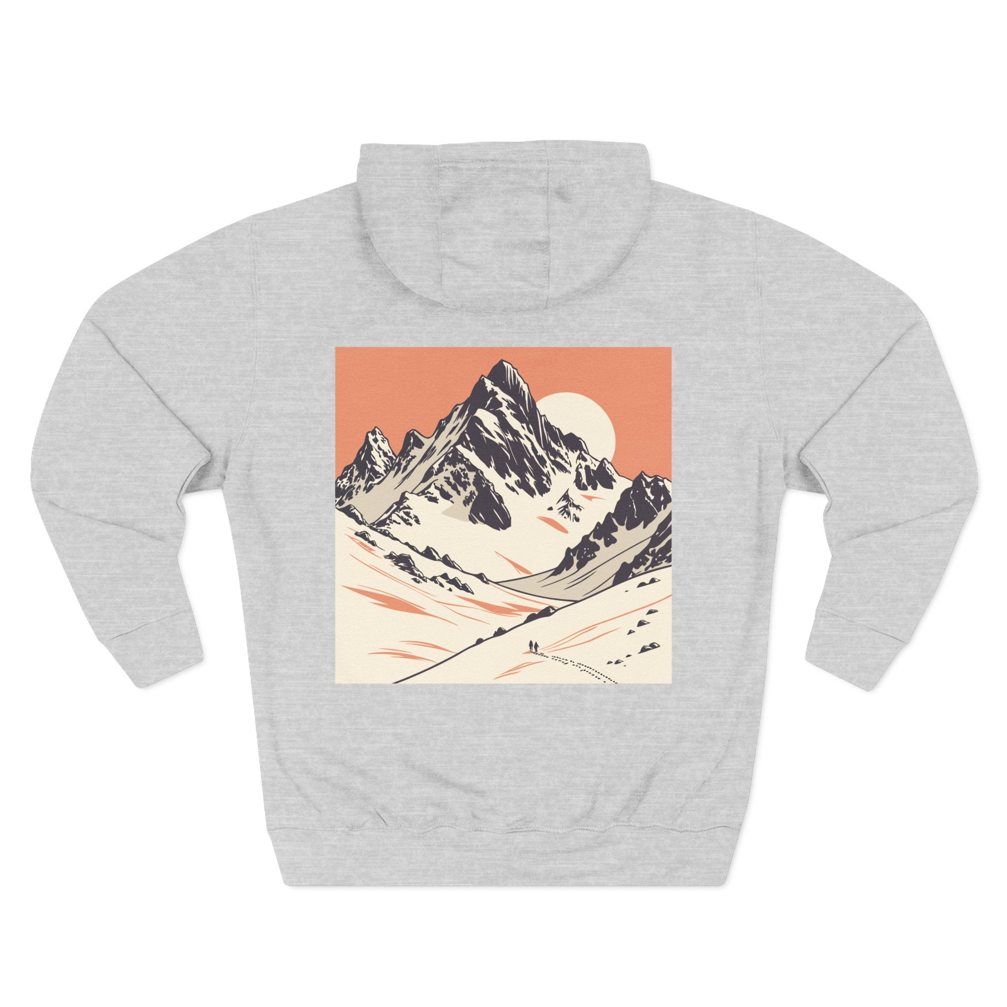 Personalized Orange Mountain Hoodie for Him