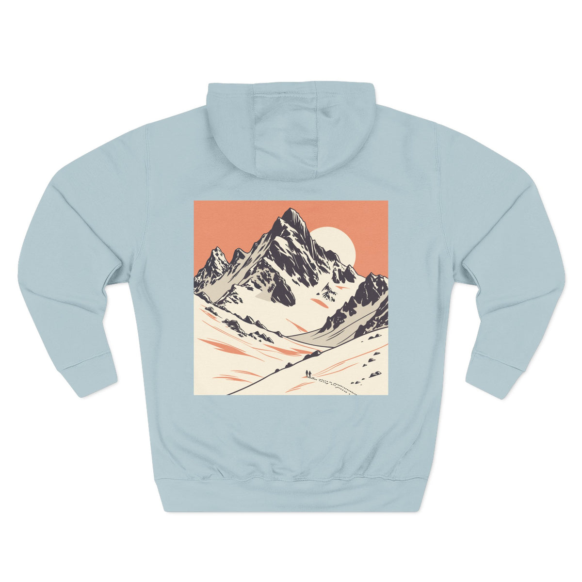 Personalized Orange Mountain Hoodie for Him