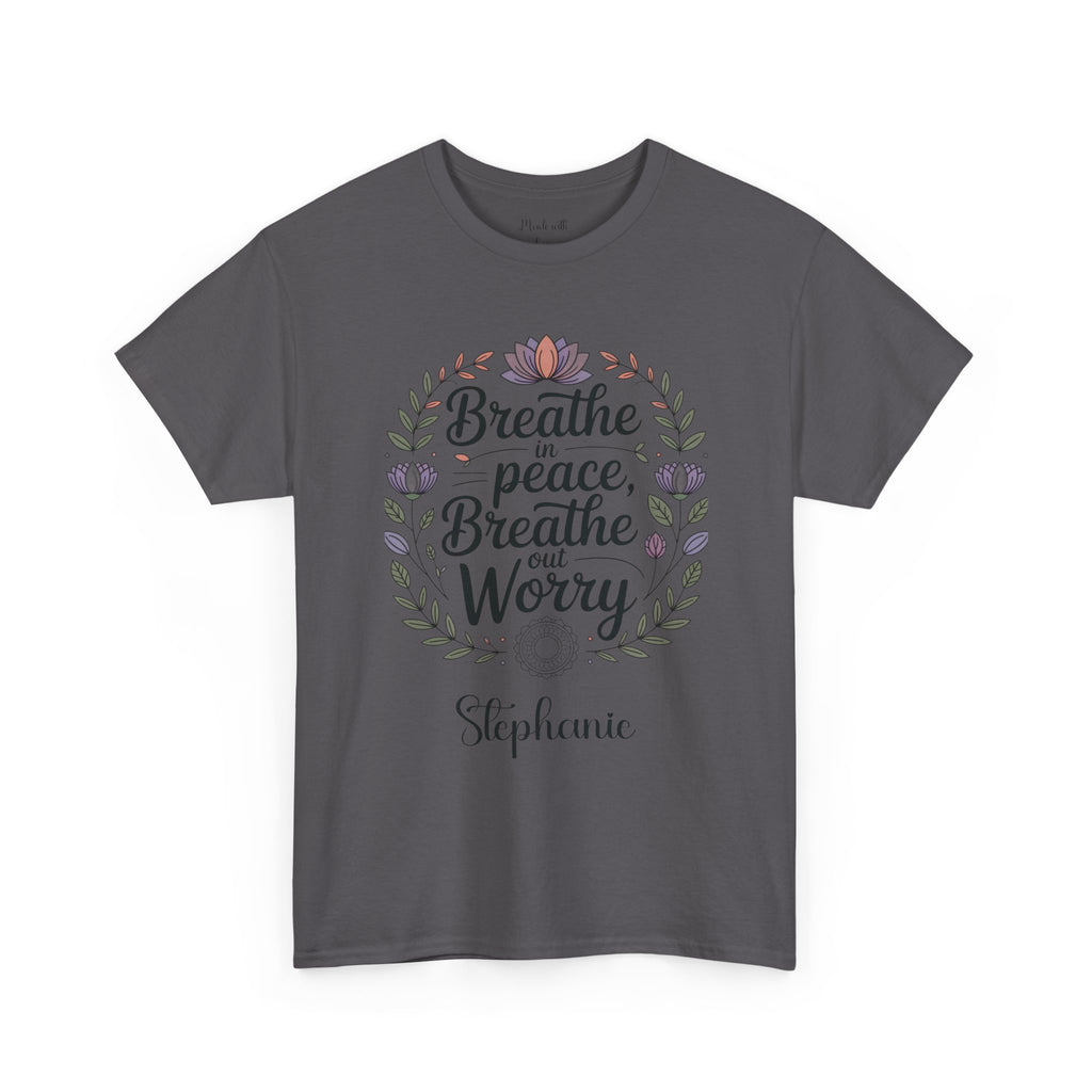 Personalized Breathe Peace t-shirt product photo