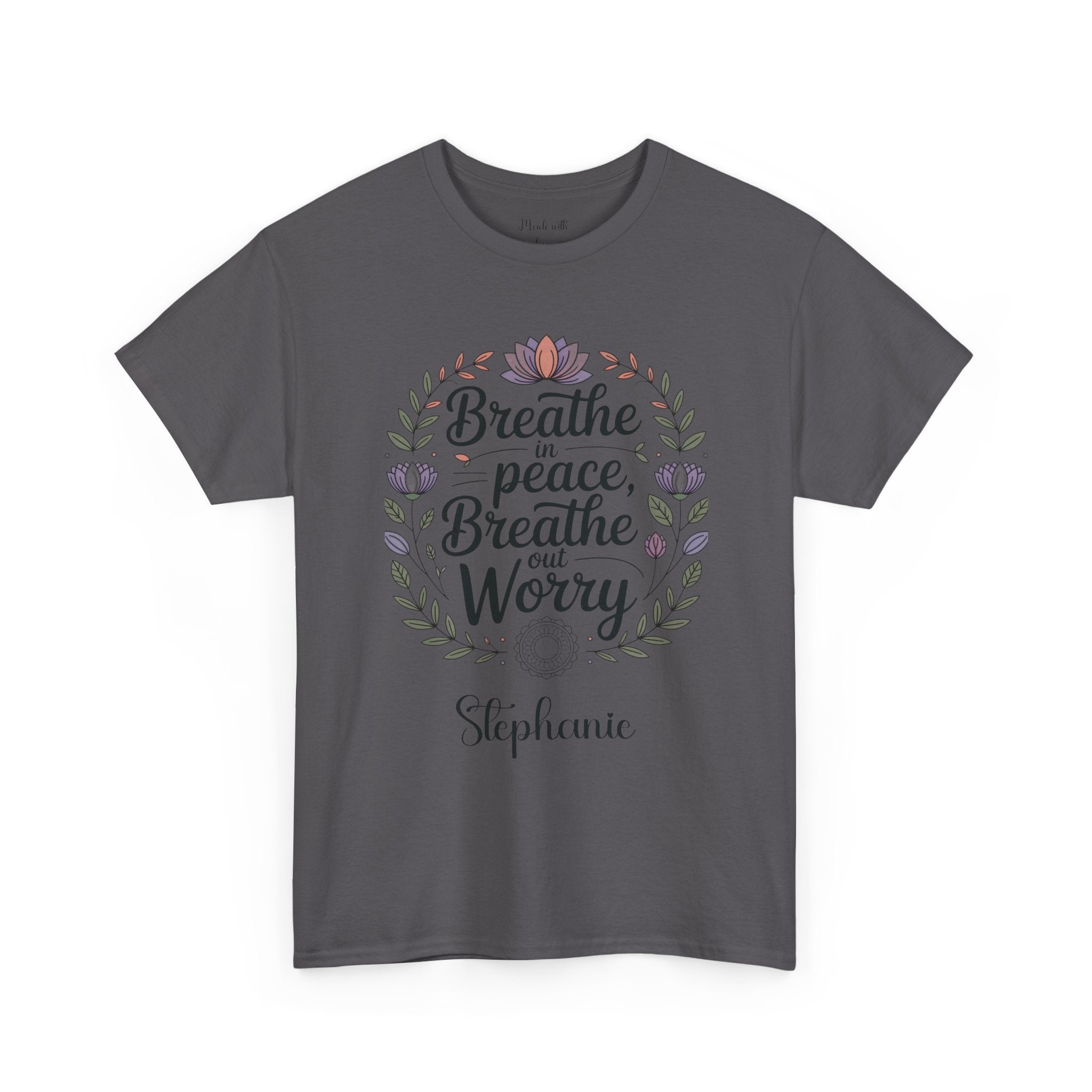 Personalized Breathe Peace t-shirt product photo