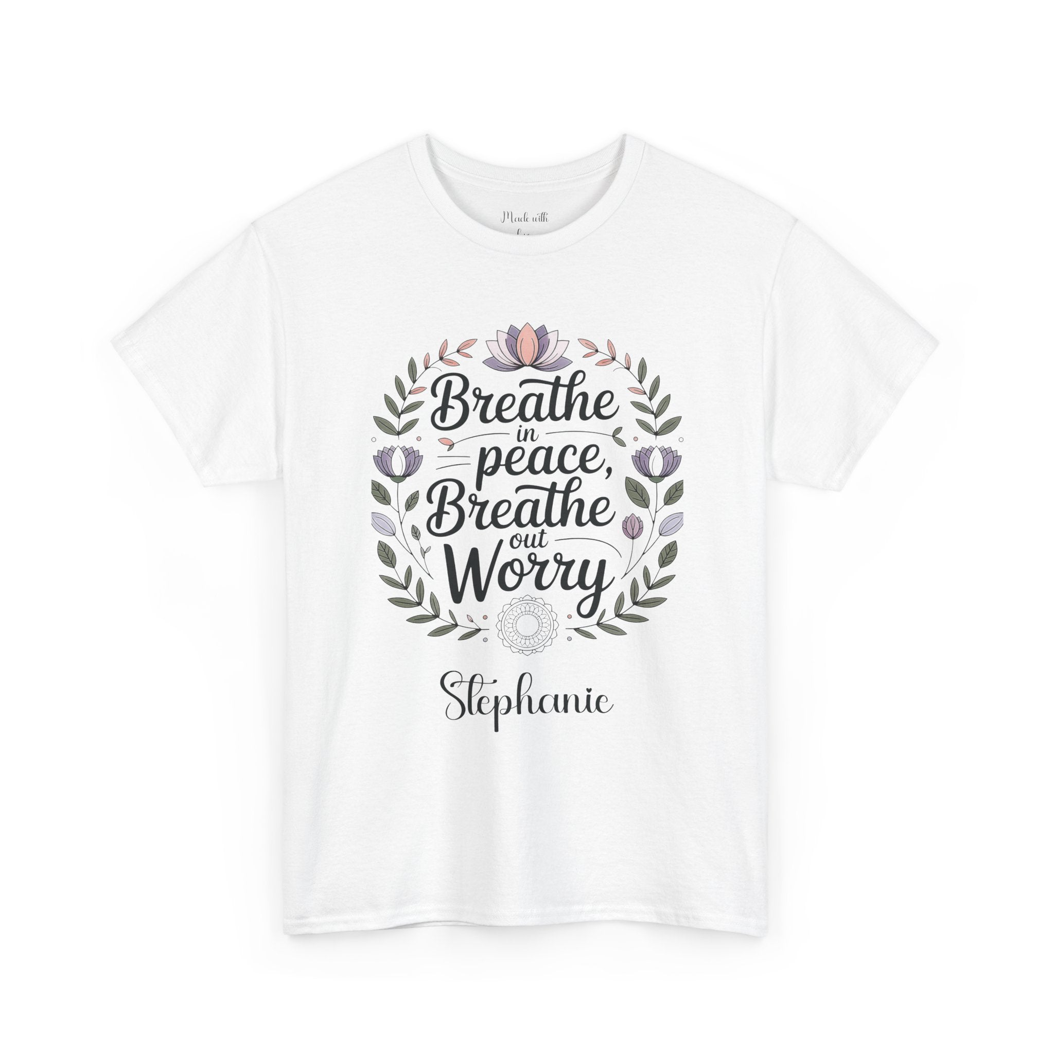 Personalized Breathe Peace t-shirt product photo
