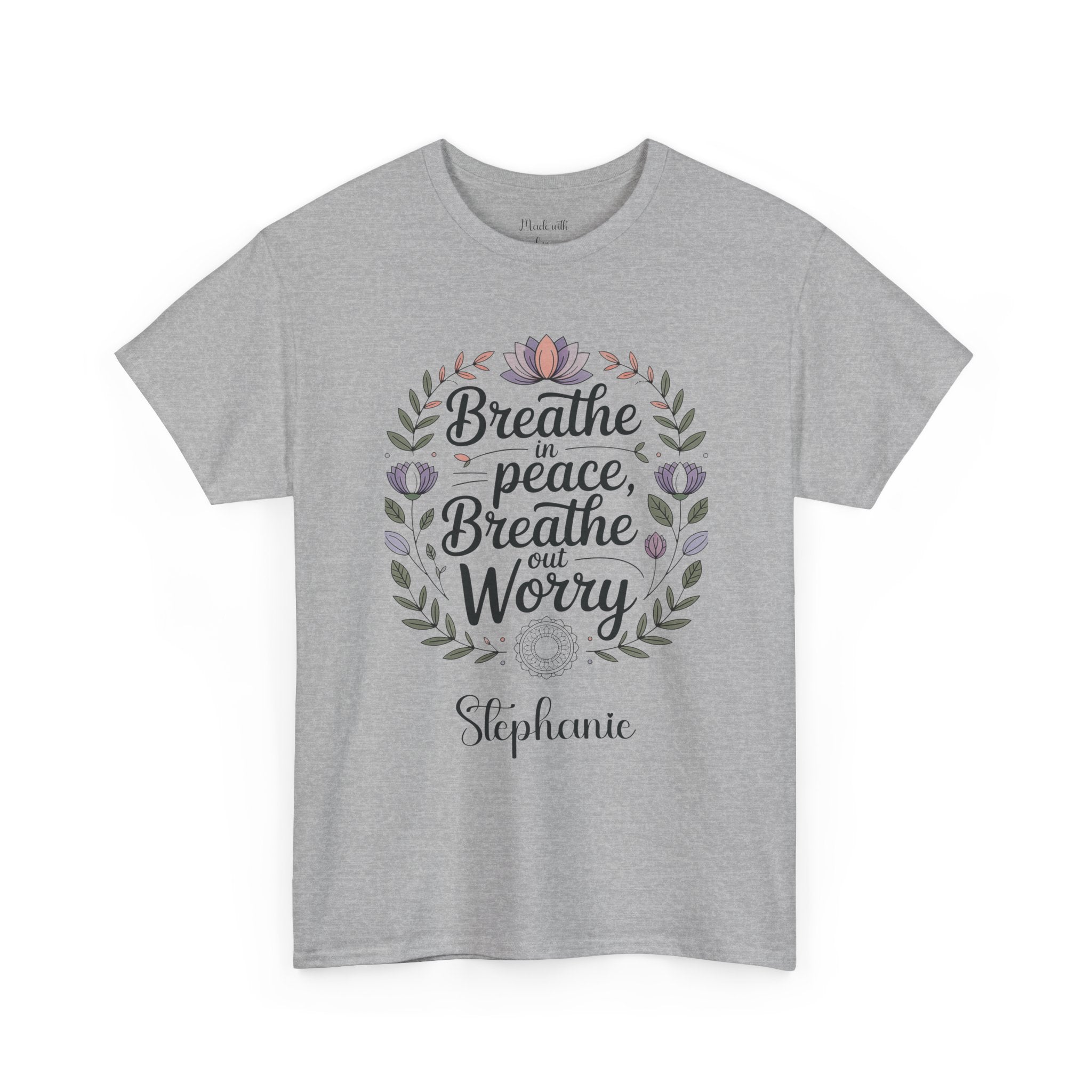 Personalized Breathe Peace t-shirt product photo