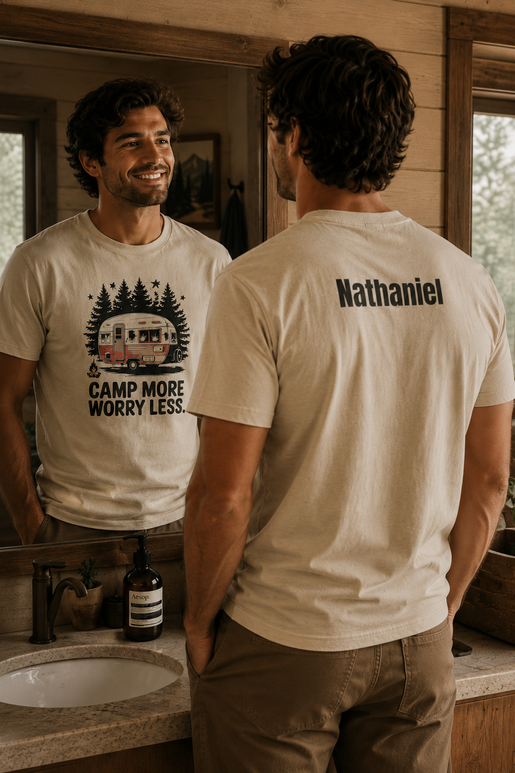 Personalized Camp More Worry Less t-shirt additional product photo