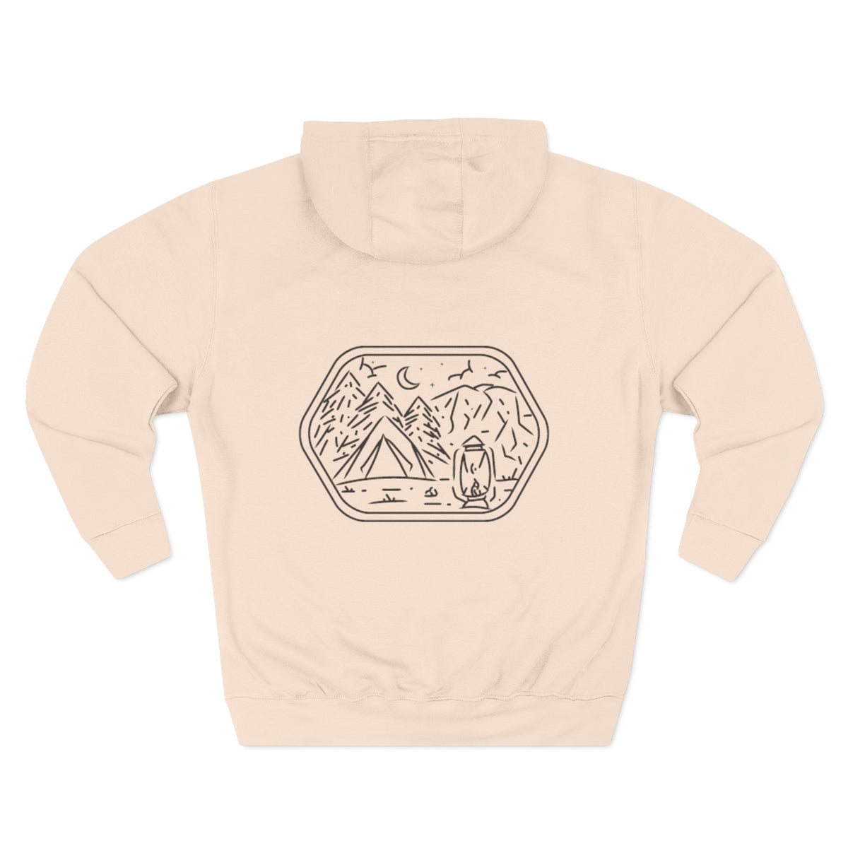 Front view of pale pink hoodie with customizable name embroidered on the chest