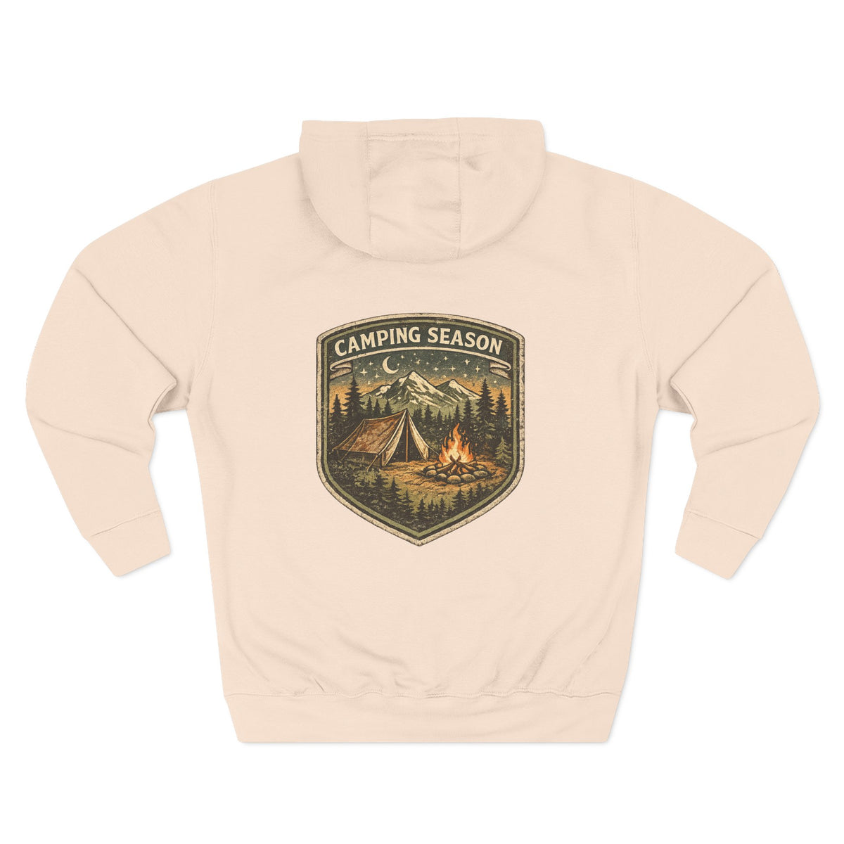 Front view of pale pink hoodie with customizable name embroidered on the chest