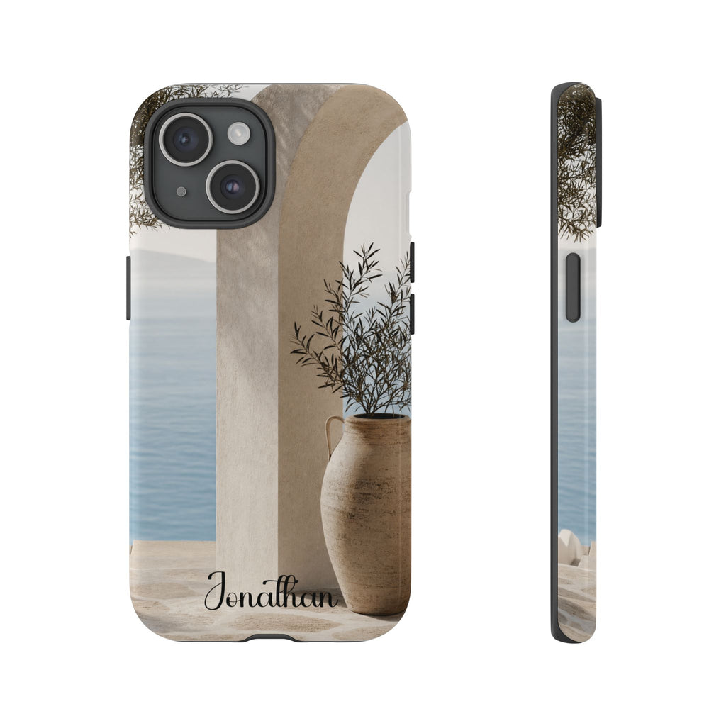 Custom bird and blossom phone case, main design view