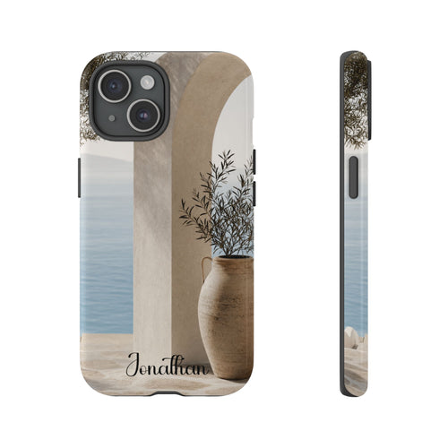 Custom bird and blossom phone case, main design view