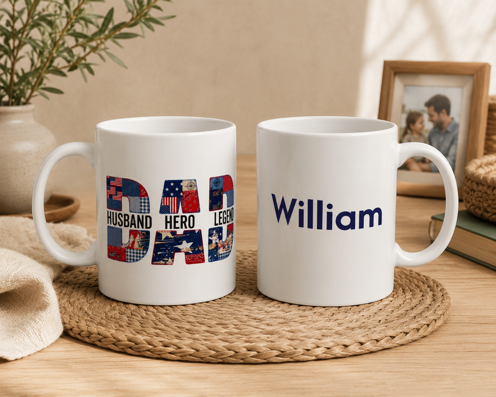 Mug size guide with 11 oz and 15 oz dimensions