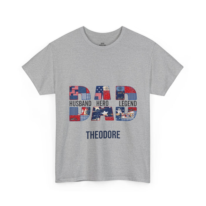 Personalized Dad T-Shirt – Husband Hero Legend Custom Name Tee