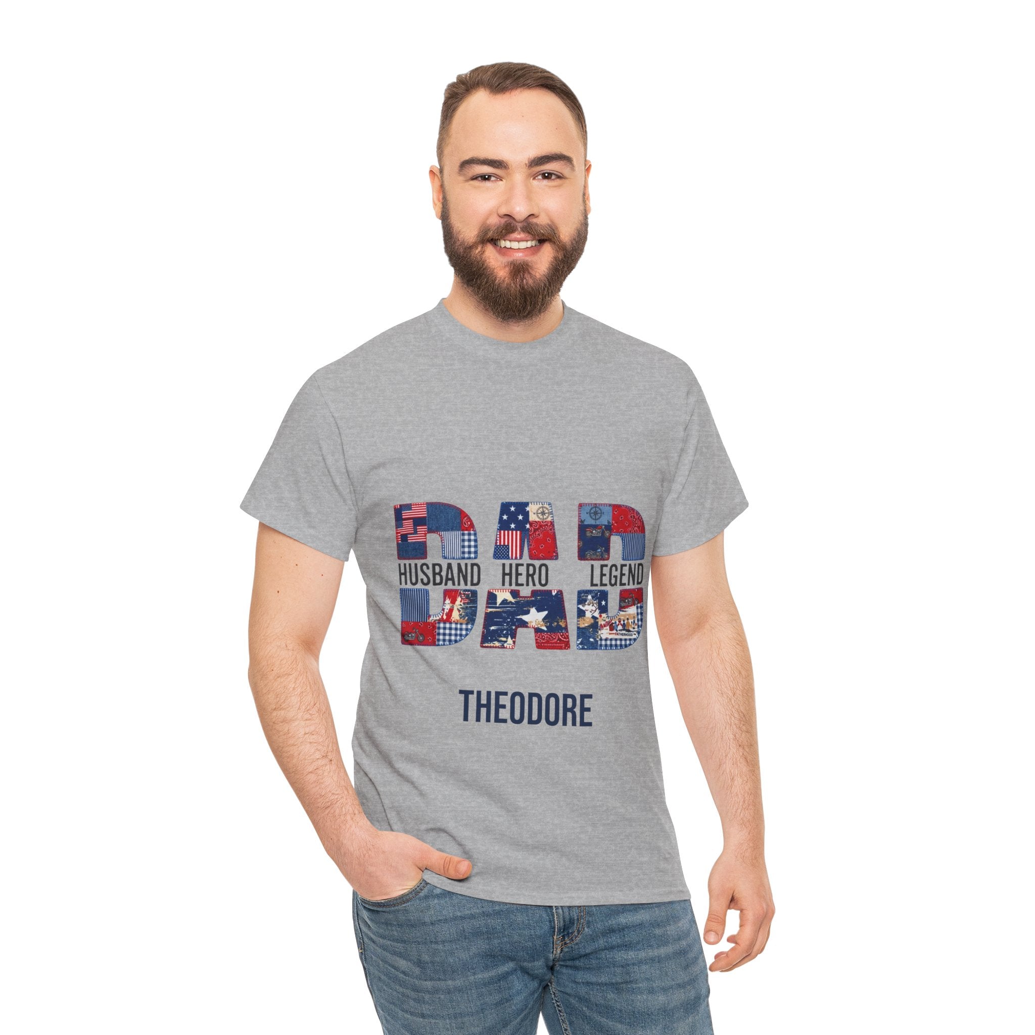 Back view of the Dad t-shirt with the Best Dad Ever print