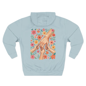 Hands & Flowers — Personalized Hoodie for Mom