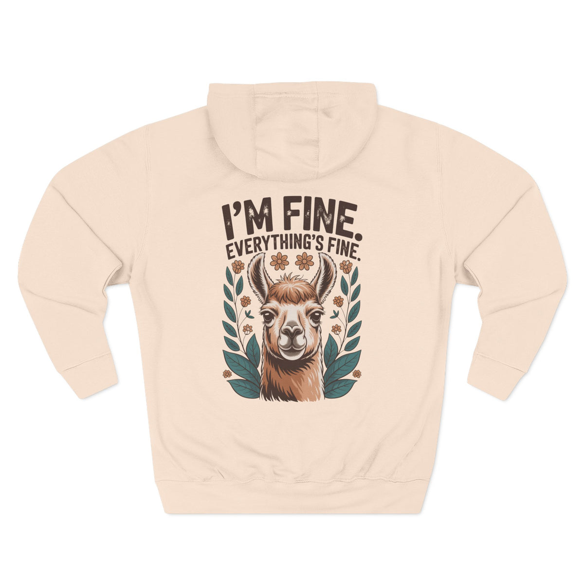 Front view of pale pink hoodie with customizable name embroidered on the chest