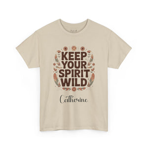 Personalized Keep Your Spirit Wild T-Shirt – Wildflower Mom Tee